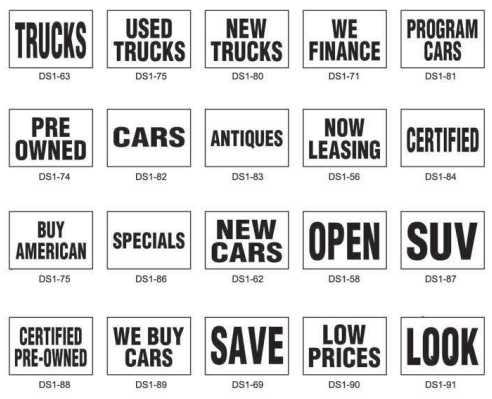 3 Panel Dealer Logo & Message Stacks (3'x8')