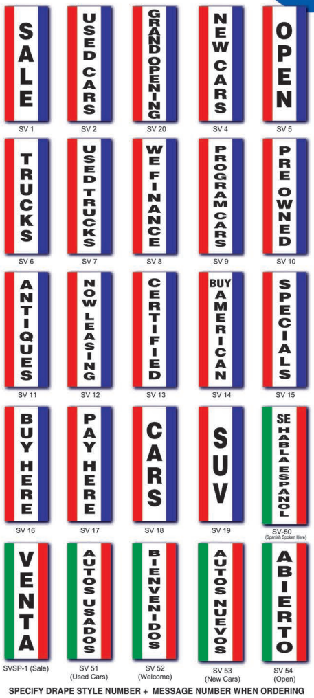 3 Stripe Message Drapes