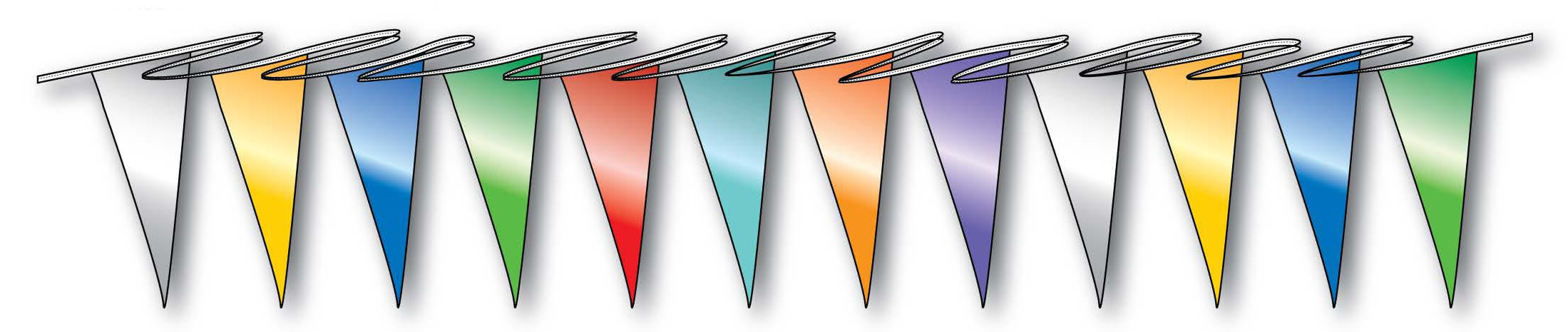 Brilliant Metallic Pennant Strings (60')