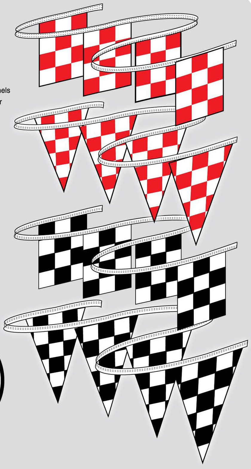 Checkered Pennant Strings