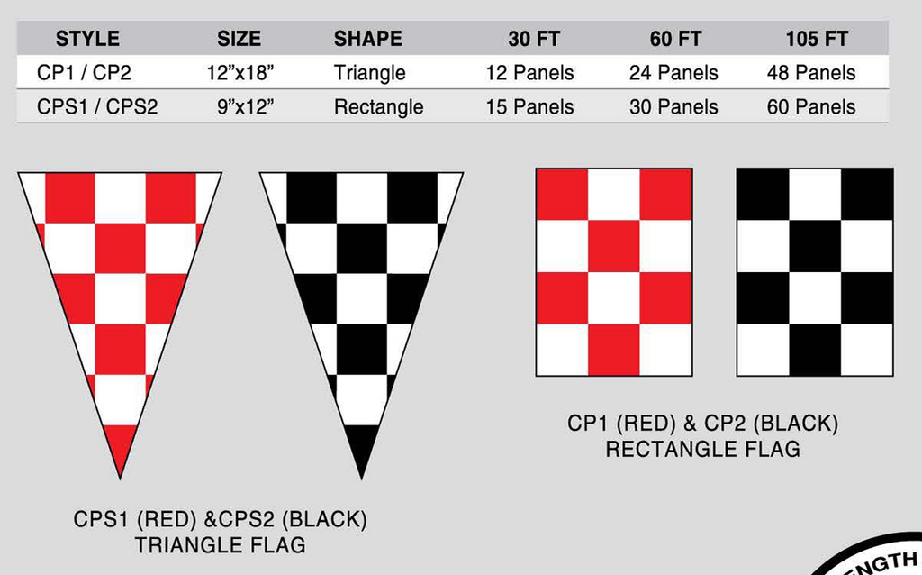 Checkered Pennant Strings