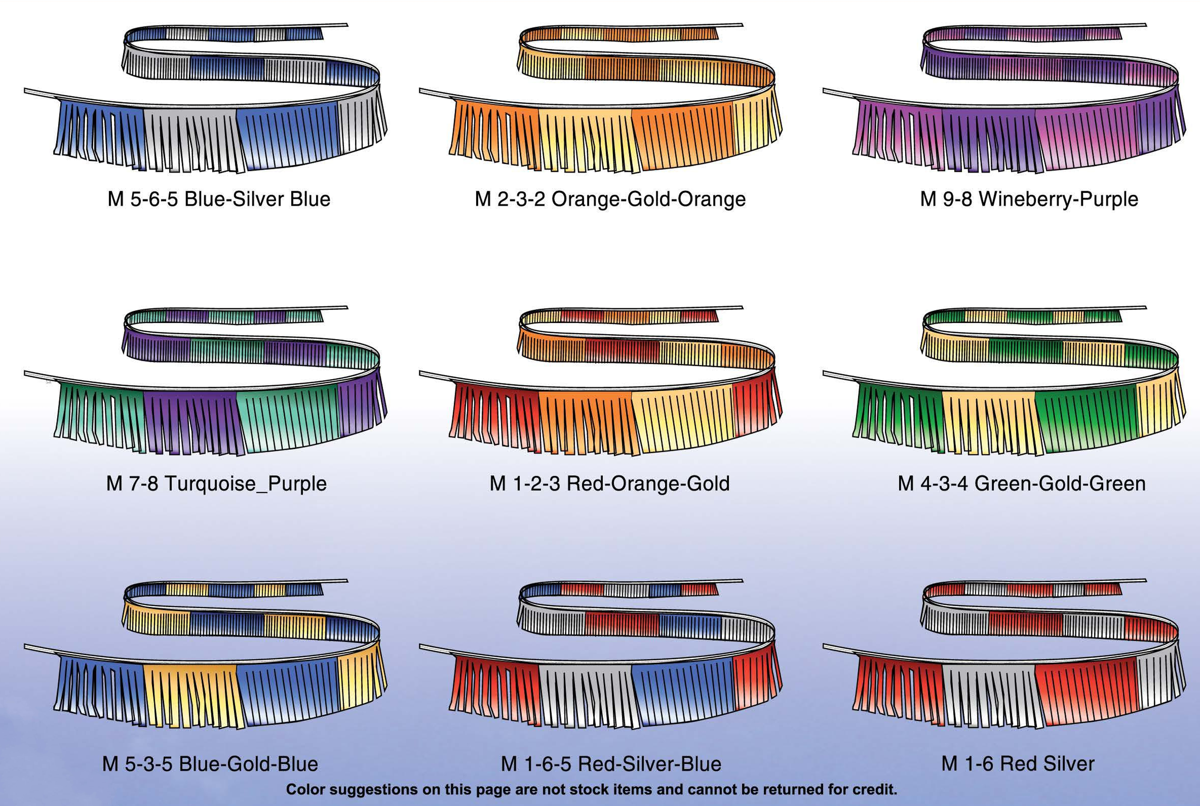 Full Cut Metallic Fringe Pennant Strings