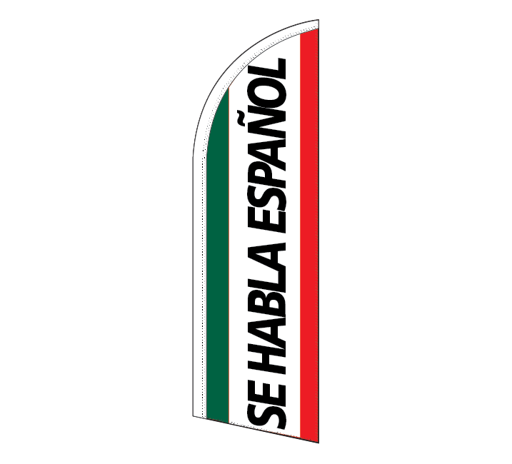 SE HABLA ESPANOL Feather Flag (HABL1)