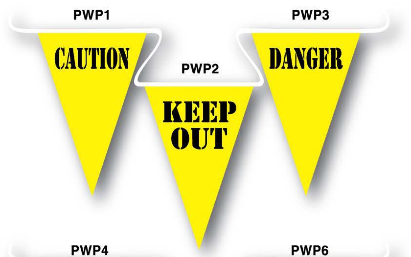 Warning Pennant Strings
