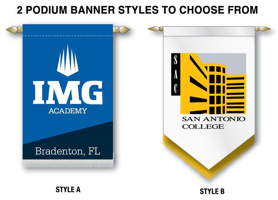 Custom Printed Polyester Podium Banners