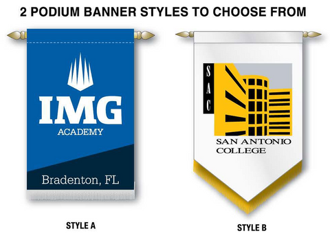Custom Printed Polyester Podium Banners