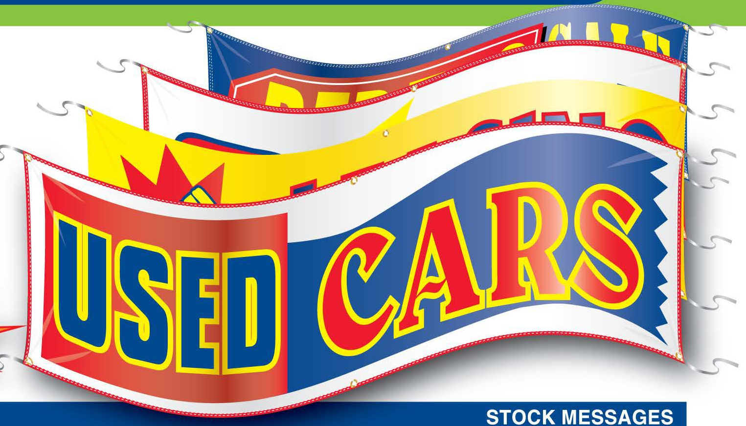 Stock Multi-Colored Vinyl Message Banners