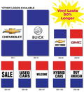 3 Panel Dealer Logo & Message Stacks (3'x8')