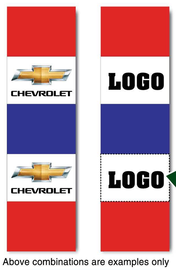 5 Panel Dealer Logo & Message Stacks (3'x12')