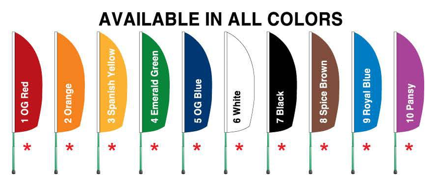 Stock Feather & Sharkfin Flags