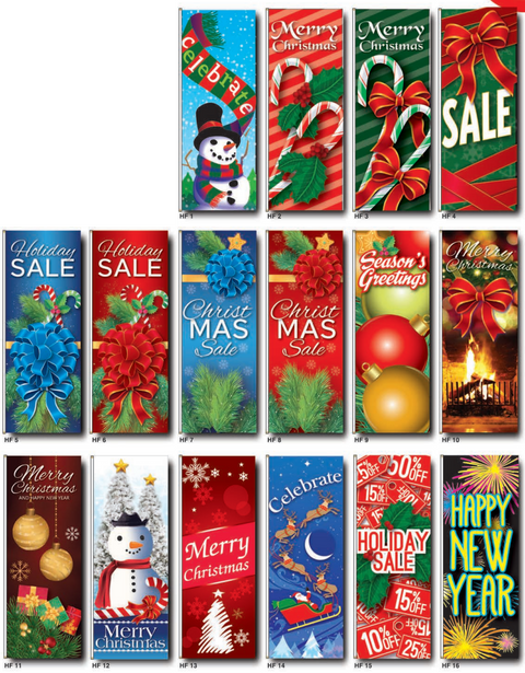 Holiday Polyester Pole Flags (3'x8')