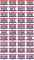 3 Stripe Dealer & Message Flags (3'x5')