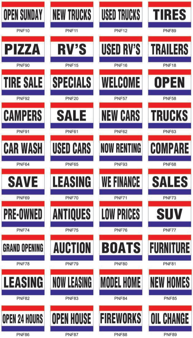 3 Stripe Dealer & Message Flags (3'x5')