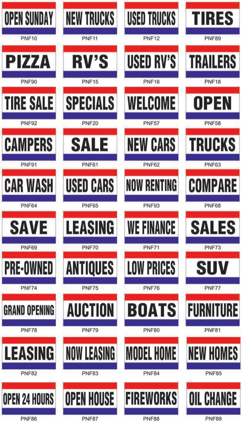 3 Stripe Dealer & Message Flags (3'x5')